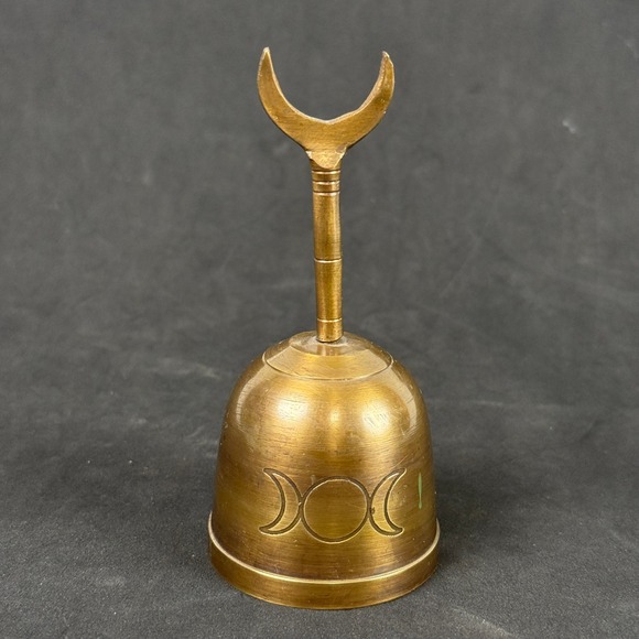 Accents Vintage Brass Triple Moon Bell Wiccan Pagan Altar Tool Poshmark